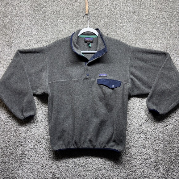 Patagonia Other - Patagonia Gray Synchilla Snap-T Fleece Long Sleeve Pullover Mens Jacket Size S